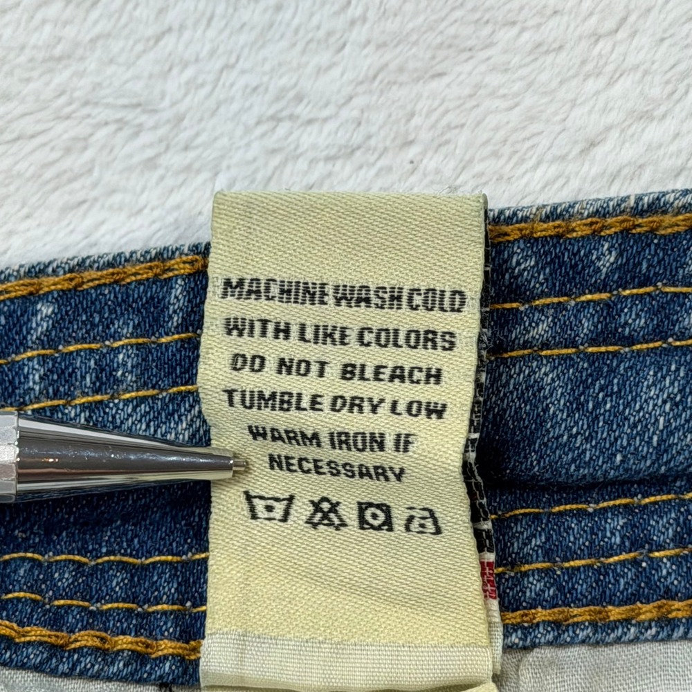 Dollhouse Skinny Jean Women 5 Blue Good Distress Union Jack Low Rise LT-1572MEI - Picture 10 of 13